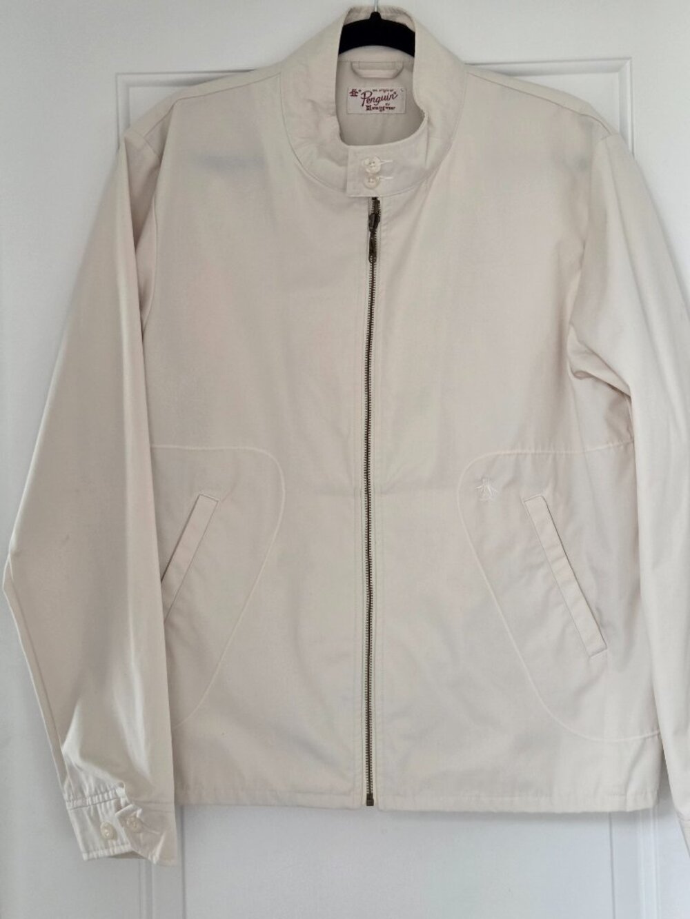 Vintage Original Penguin lightweight off white jacket mens L